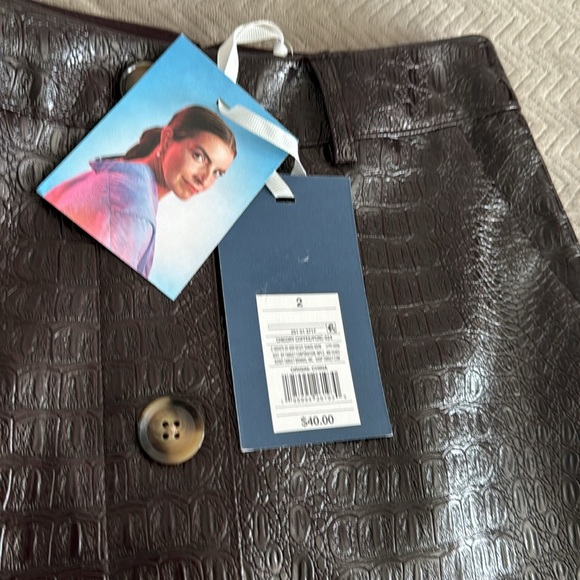 Brown snake print midi skirt - Picture 4 of 4